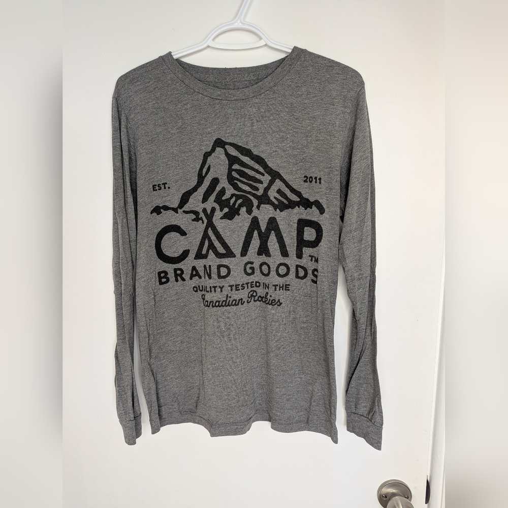 CAMO BRAND GREY LONG SLEEVE TSHIRT UNISEX SIZE MEDIUM